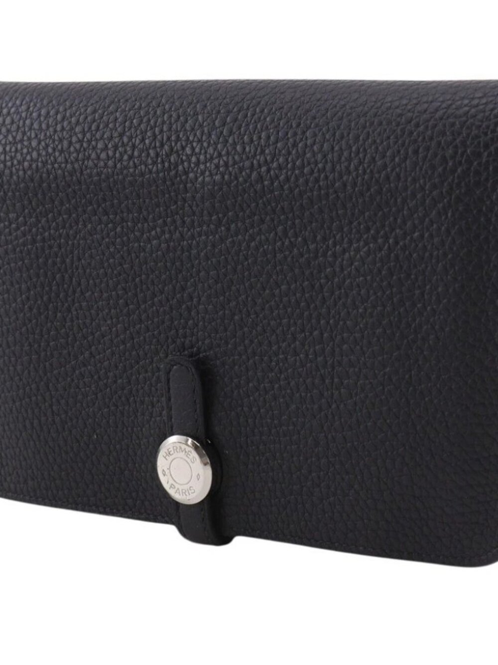 HERMES Dogon Duo Purse black Togo unisex - Picture 2 of 12